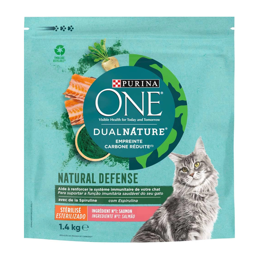Purina Special Dry Cat Food Salmon and Spirulina, PURINA ONE 1.4KG Croquette chat