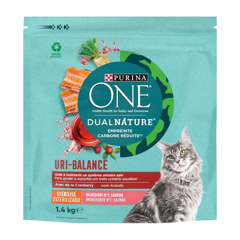 Purina Special Dry Cat Food Salmon and Cranberry, PURINA ONE 1.4KG Croquette chat