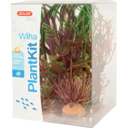 zolux Wiha n°3 sztuczne rośliny 3 sztuki H 21 cm Plantkit dekoracja akwarium Plante
