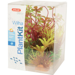 zolux Wiha n°4 künstliche Pflanzen 3 Stück H 14 cm Plantkit Aquarium Dekoration Plante