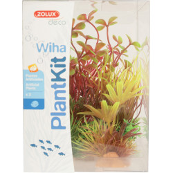 Plante artificielle Wiha n°4 plantes artificielles 3 pieces H 14 cm Plantkit décoration d'aquarium