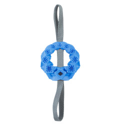 zolux Anel de tratamento TPR azul ø 12x 36 cm para cães Jogos de recompensas doces