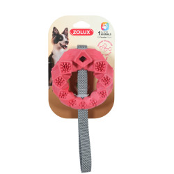 zolux Spielzeug TPR-Kreis versteckt Leckerlis terracotta ø 12x 36 cm für Hunde Spiele a Belohnung Süßigkeit