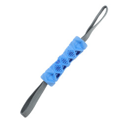 zolux Brinquedo de osso TPR de 38,5 cm com cobertura para guloseimas, azul para cães Jogos de recompensas doces