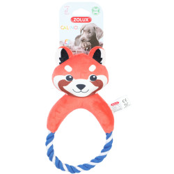 zolux Plüschtier Panda mit Seil für Hunde Plüschtier für Hunde