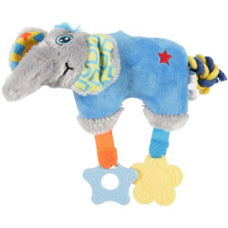 zolux PUPPY Plüschspielzeug Blauer Elefant 25 cm für Welpen. Plüschtier für Hunde