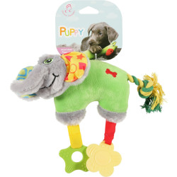 zolux PUPPY Plüschspielzeug Grüner Elefant 25 cm für Welpen Plüschtier für Hunde