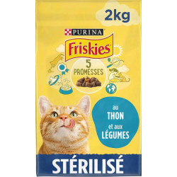 Croquette chat Croquettes pour chat stérilise au Thon et aux Légumes 2kg FRISKIES