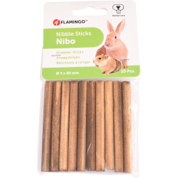 Flamingo 10 Gnawing Sticks ø 5 x 80 mm for rodents Snacks and supplements