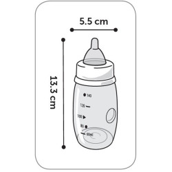 Flamingo 140 ml feeding bottle with AKELA accessory for dog or cat Food accessory