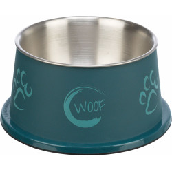Trixie Kom 0,9 liter ø 19 cm voor honden met lange oren, roestvrij staal-kunststof - willekeurige kleur. Kom, kom