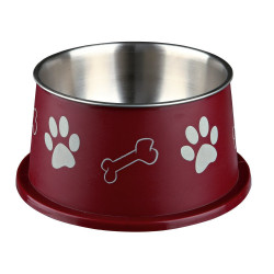 Trixie 0,9-Liter-Napf ø 19 cm für langohrige Hunde, Edelstahl-Kunststoff - zufällige Farbe. Gamelle, Napf