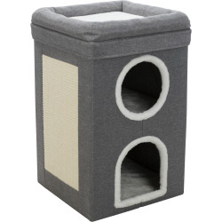 Trixie Cat Tower Saul. 39 x 39 x 64 cm. colore grigio. Biancheria da letto
