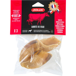 zolux 3 piezas de golosinas para perros con pezuñas de ternera Caramelos masticables