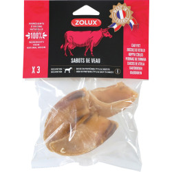 zolux 3 pezzi di zoccoli di vitello per cani Caramelle masticabili