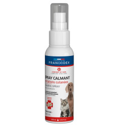 Francodex Spray calmante para irritações cutâneas 100 ml, para cães e gatos Higiene e saúde dos cães