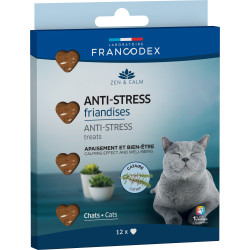 Francodex Hartvormige anti-stress traktaties x12 voor katten Kattensnoepjes