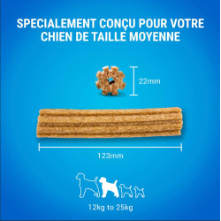 Purina 15 palitos masticables DENTALIFE para perros medianos (12-25 kg) Caramelos masticables