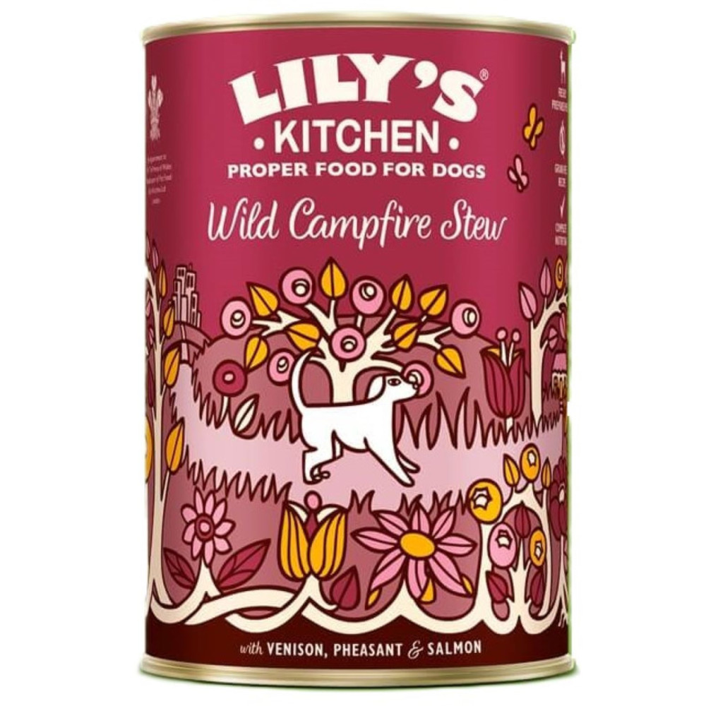 Lily's Kitchen Pâtée pour chien au gibier. 400G Wild Campire Stew LILY'S KITCHEN Paté e fette di cibo per cani