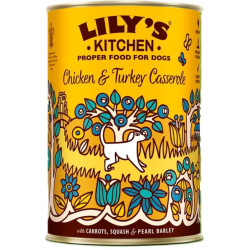 Lily's Kitchen Pâtée pour chien poulet et dinde . 400G Casserole Chicken , Turkey LILY'S KITCHEN Comida para perros en paté y...