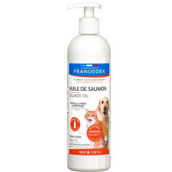 Francodex Aceite de salmón Para perros y gatos, frasco de 500 ml Complemento alimenticio