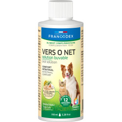 Francodex Antiparasitisches Mittel Würmer O Net Lösung zum Einnehmen 150 ml Für Hunde und Katzen schädlingsbekämpfungsmittel