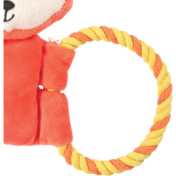 Peluche pour chien Peluche maxou corde 18 cm orange jouet pour chiots