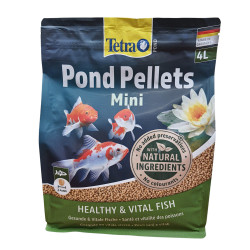 Tetra Pond Pellets mini 2-4 mm, bolsa de 4 litros 1050 g, TETRA para peces ornamentales en estanques de jardín comida para es...