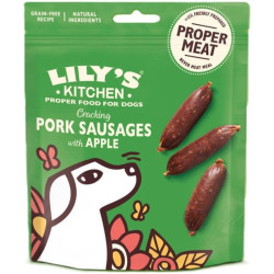 Lily's Kitchen Worstje van varkensvlees en appel voor honden 70g, Lily's Kitchen Hondentraktaties