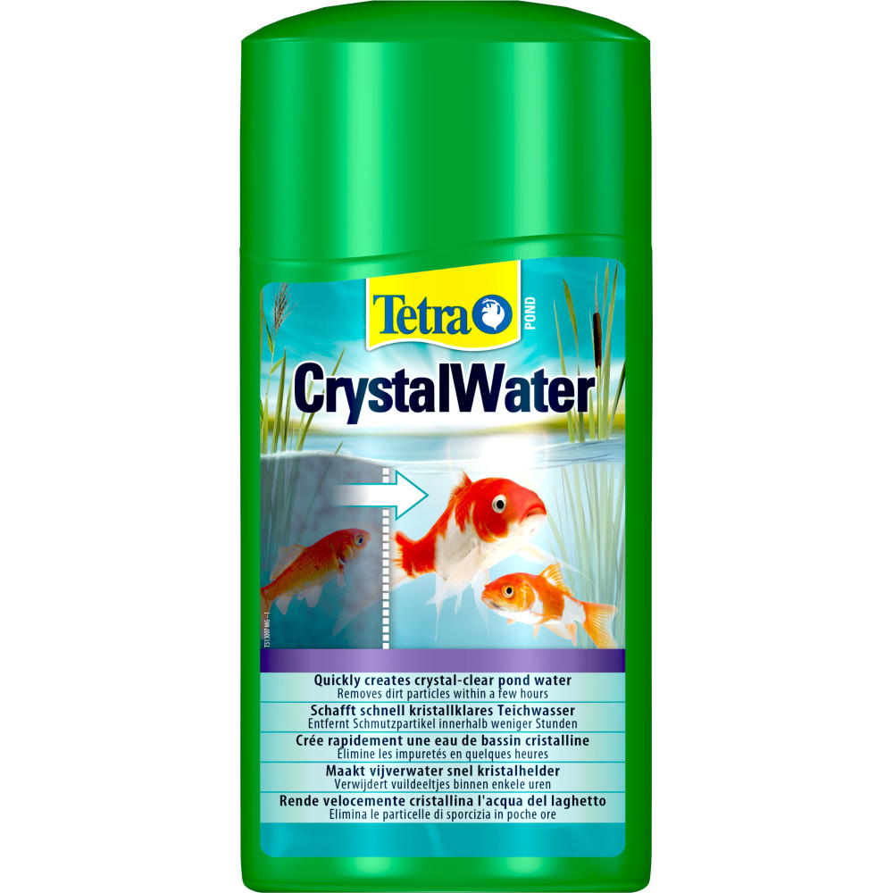 Tetra CrystalWater 1 litro per un'acqua cristallina del laghetto Prodotto per il trattamento dei laghetti