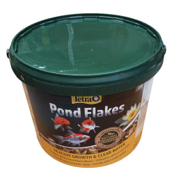 Tetra Pond Flakes Balde de 10 litros, 1,8 kg de alimento flutuante para peixes de lago comida de lago