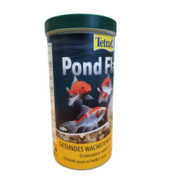 Tetra Pond Flakes bote de 1 litro, 180 g de alimento flotante para peces ornamentales comida para estanques