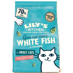Lily's Kitchen Bezzbożowa karma dla kotów z białą rybą i łososiem, 800g Lily's Kitchen Croquette chat