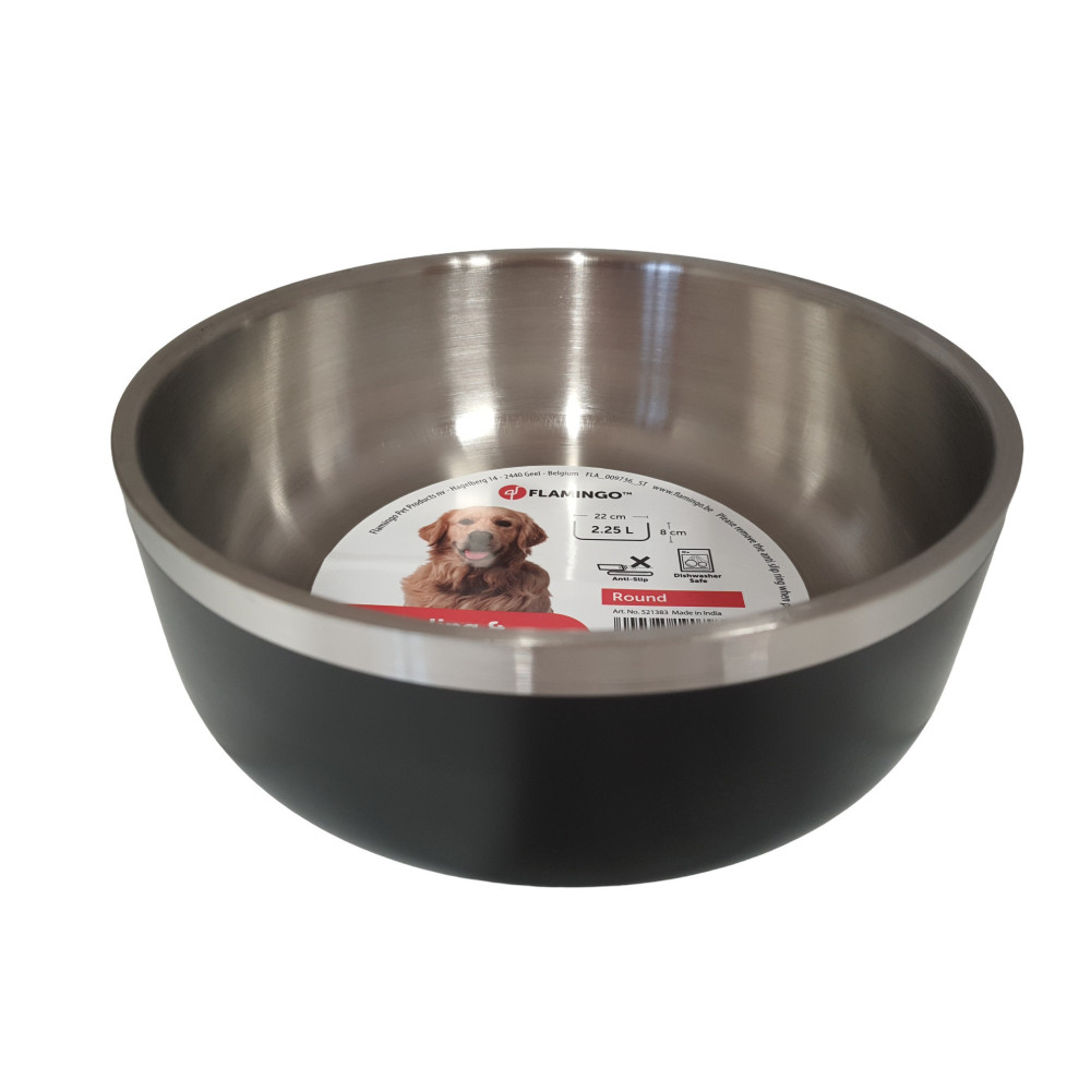 Gamelle, écuelle Gamelle pour eau ou nourriture a double paroi ø22 cm 2,25 litre pour chien