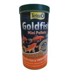 Tetra Goldfish mini pellets 2-3 mm 1 Liter -350 g für Goldfische im Teich bis 10 cm. teichfutter