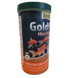 Tetra Goldfish mini pellets 2-3 mm 1 Liter -350 g für Goldfische im Teich bis 10 cm. teichfutter