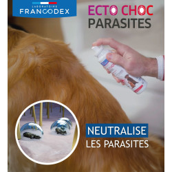 Francodex Ecto Choc Parasites 200 ml Antiparasitikum für Hunde und Katzen Spray gegen Schädlinge