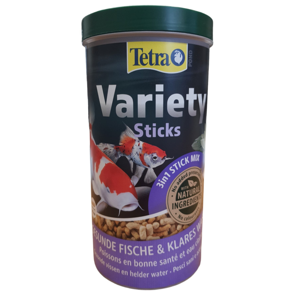 Tetra Variety Sticks 1 litr - 150 g pokarmu dla złotych rybek, karpi koi i melanin nourriture bassin