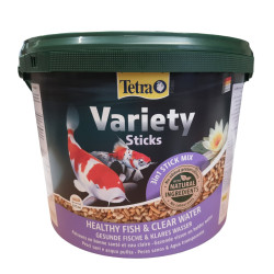 Tetra Variety Sticks 10 litrów - 1,65 kg pokarmu dla złotych rybek, karpi koi i melanin nourriture bassin