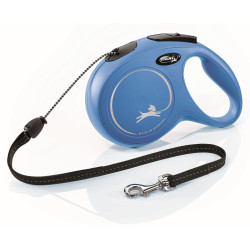 Flexi Trela Flexi Classic Cord M 8 m azul para cães até 20 kg Laisse enrouleur chien