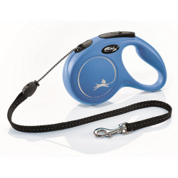 Flexi Flexi Classic Cord Leash M 5 m azul perros max 20 Kg Laisse enrouleur chien