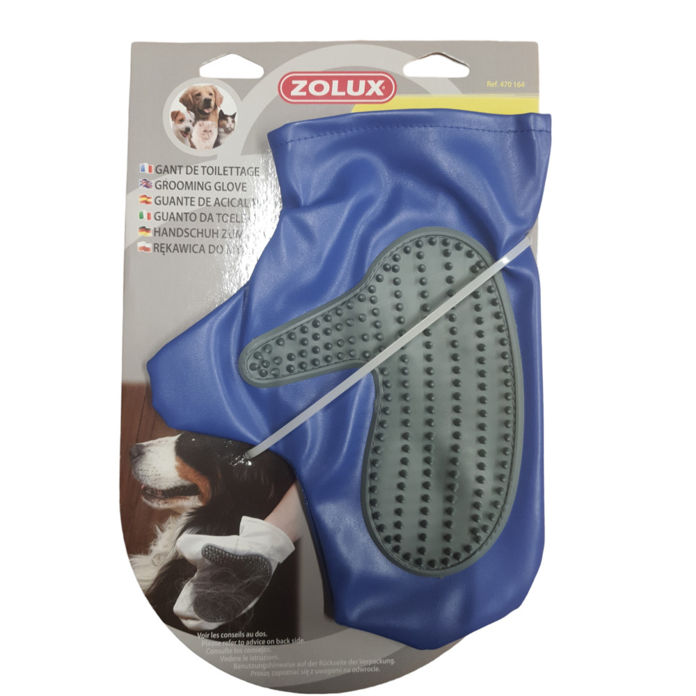 zolux Hunde- und Katzenpflegehandschuh für Hunde Zufallsfarbe Handschuhe und Grooming Rolls