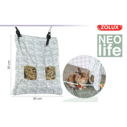 zolux Bolsa de heno para conejos Neo life 30 x 35 cm Estante para alimentos