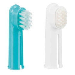 Trixie Set van 2 tandenborstels 6 cm voor hond of kat Tandverzorging voor honden