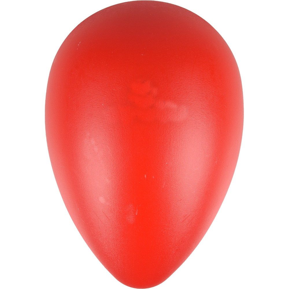 Flamingo Huevo de plástico rojo OVO. M ø 13 cm x 18,5 cm de altura. Juguete para perros Bolas para perros