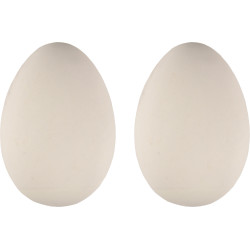 2 Ovo de manequim em gesso branco para galinha FL-1033276 Acessório
