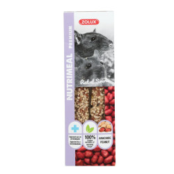 zolux 2 premium pindastaafjes voor ratten en muizen, voor knaagdieren Snacks en supplementen