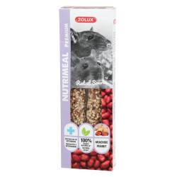 zolux 2 sticks premium peanut treats for rats and mice, for rodents Snacks and supplements