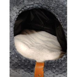 zolux Refugio para gatos PALOMA Igloo. 39x38x32 cm. Color gris. Gato iglú