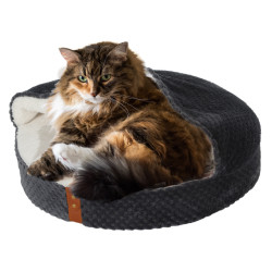 Igloo chat Coussin Cover gris PALOMA ø 45 cm x 10 cm pour chat